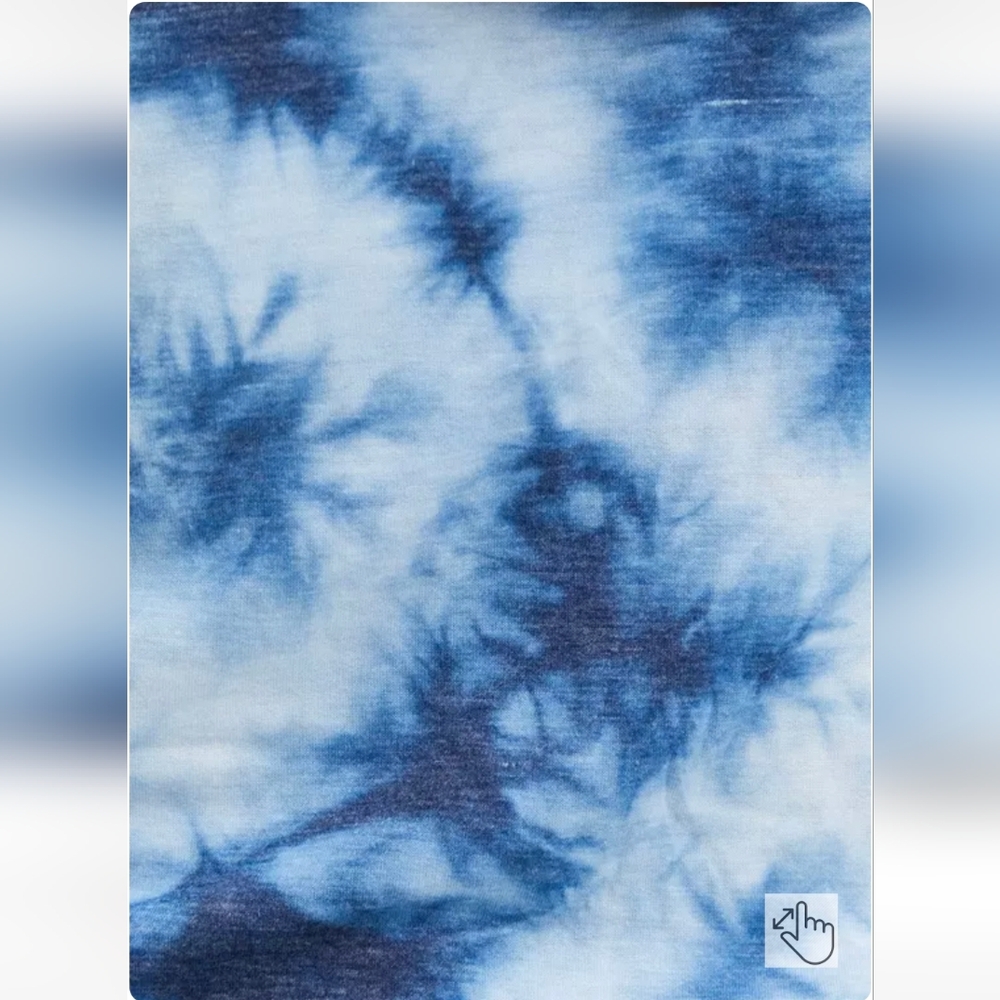 Torrid 6x Blue Tie-Dye Terry Off Shoulder Sweatshirt - Picture 4 of 10